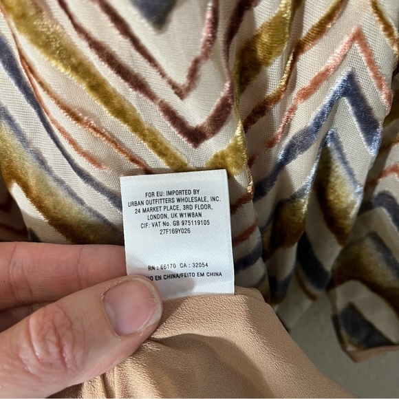 FREE PEOPLE *Ultra RARE* Beaded Velvet Chevron Long Sleeve Maxi Dress - Picture 13 of 14